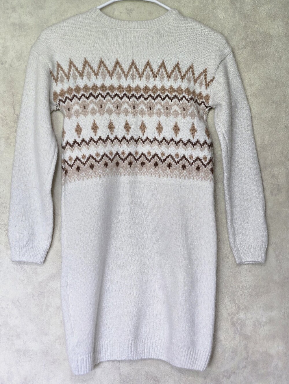 Girls Childrens Place Mommy And Me Fairisle Sweater Dress Size 14 - Picture 2 of 6